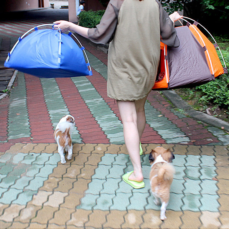 Camping Indoor Outdoor Pet Tent Small Dog Cat House Sunscreen Portable