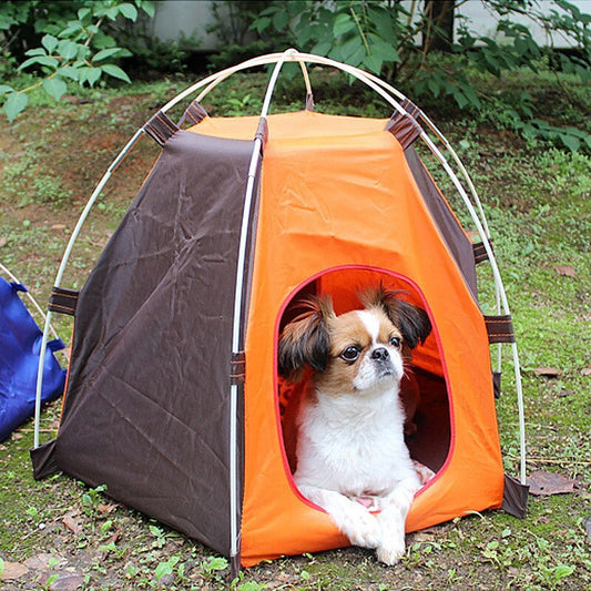 Camping Indoor Outdoor Pet Tent Small Dog Cat House Sunscreen Portable
