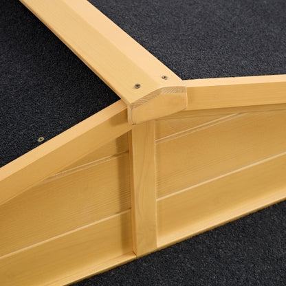 Wooden Outdoor And Indoor Dog House, Raised Pet Kennel For Medium Dogs