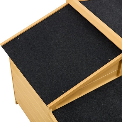 Wooden Outdoor And Indoor Dog House, Raised Pet Kennel For Medium Dogs