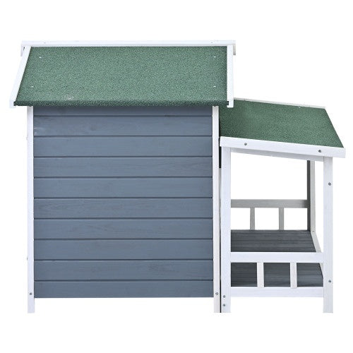 Large Wooden Dog House Outdoor, Outdoor & Indoor Dog Crate, Cabin Style